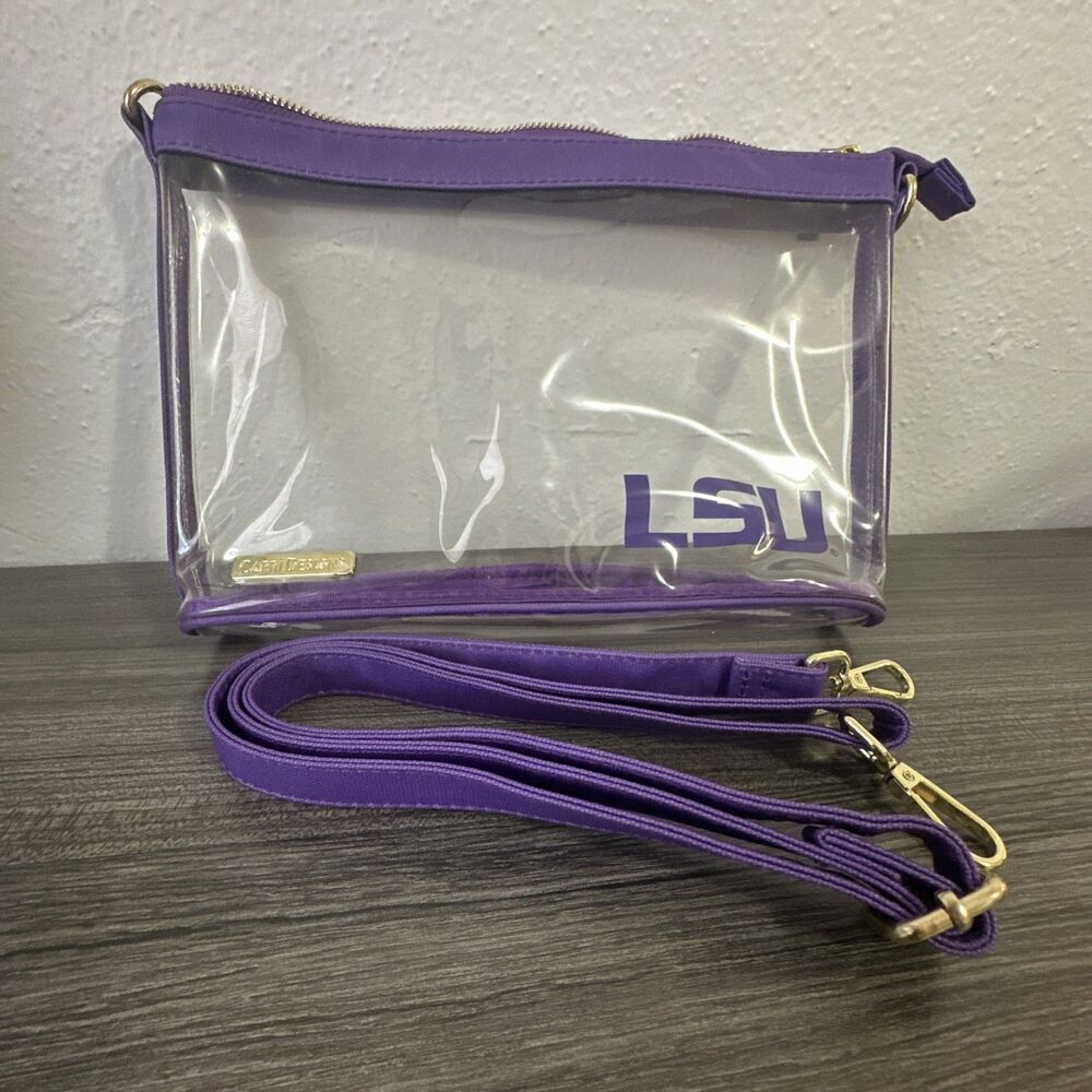 LSU Louisiana State University Clear Game Day Purse 11x7 Inch Bag Capri Designs